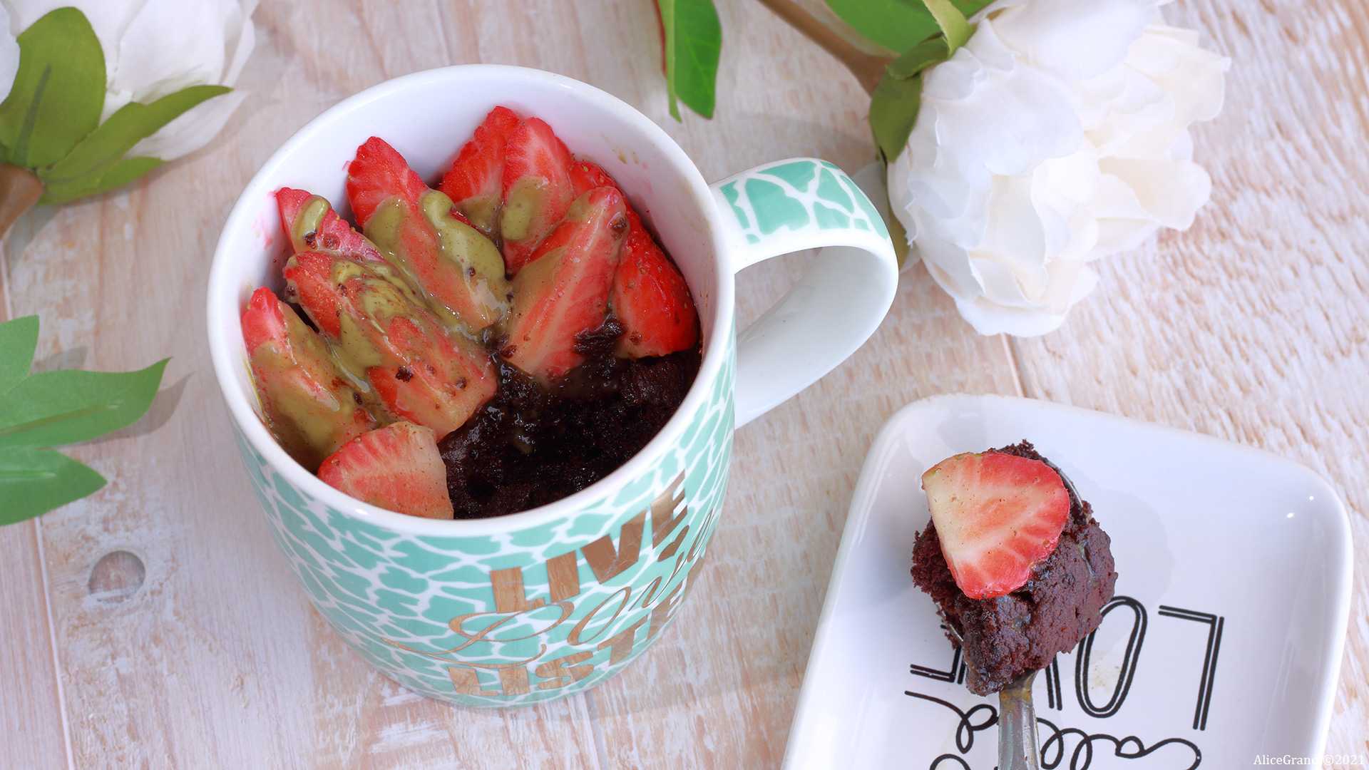 Mug cake fit al cacao senza glutine