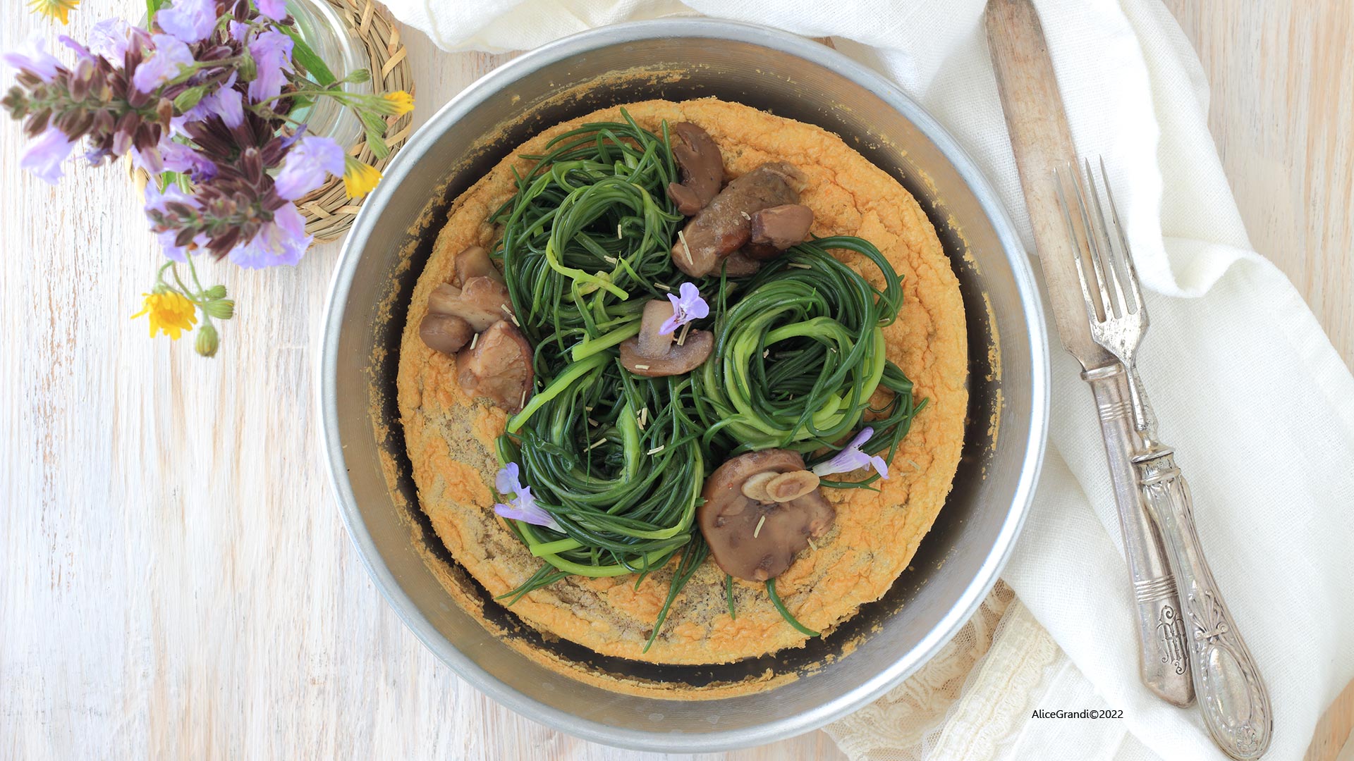 Pancake salato al forno con verdure